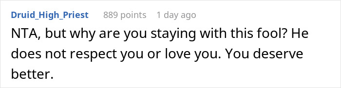 Comment criticizing an ignorant husband's surprise for his wife on Mother's Day. Comment criticizing an ignorant husband's surprise for his wife on Mother's Day.