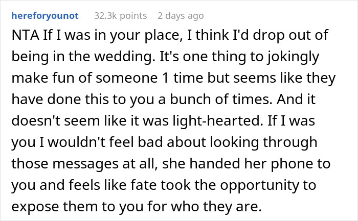 Woman Stumbles Upon Bride’s Mean Texts About Her, Leaves Wedding Planning In Tears Woman Stumbles Upon Bride’s Mean Texts About Her, Leaves Wedding Planning In Tears