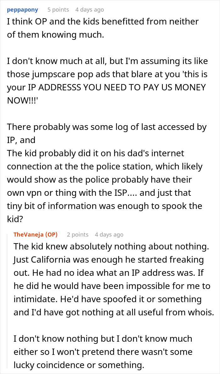 Woman Uses IP Address To Get Back At Hacker: "Kid Was Totally Freaking Out And Begging"