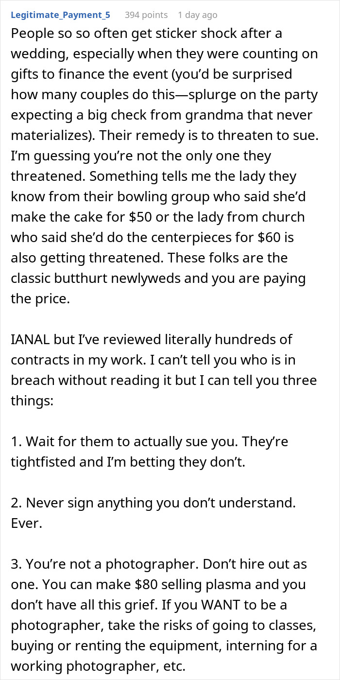 "They Want To Sue Me Now": Photographer Doesn't Show Up To Wedding "They Want To Sue Me Now": Photographer Doesn't Show Up To Wedding