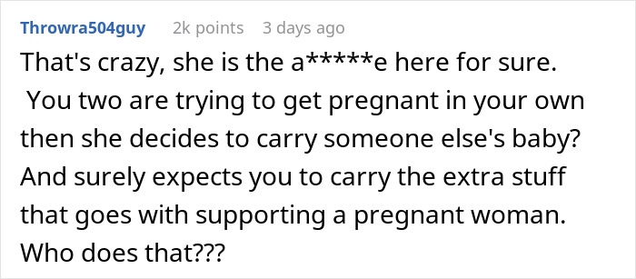 Man Doesn’t Want To Take Care Of Wife While She’s Pregnant With A Surrogate Baby She Applied For Man Doesn’t Want To Take Care Of Wife While She’s Pregnant With A Surrogate Baby She Applied For