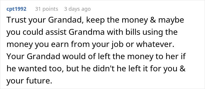 “Wants It For Herself”: Person Asks For Advice After Grandma Goes After Their Inheritance “Wants It For Herself”: Person Asks For Advice After Grandma Goes After Their Inheritance
