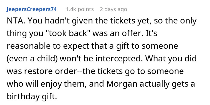 Girl With Several Siblings Is Upset After Mom Says Her Birthday Concert Tickets Will Go To Her Bro Girl With Several Siblings Is Upset After Mom Says Her Birthday Concert Tickets Will Go To Her Bro