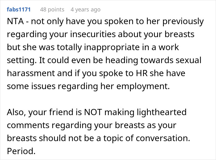 Coworker Keeps Mocking Woman Over Her Large Chest, It Finally Backfires On Her Coworker Keeps Mocking Woman Over Her Large Chest, It Finally Backfires On Her