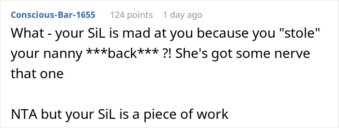 Woman Is Stunned As SIL Goes Negotiating With Nanny Behind Her Back But Gets Outbid Woman Is Stunned As SIL Goes Negotiating With Nanny Behind Her Back But Gets Outbid