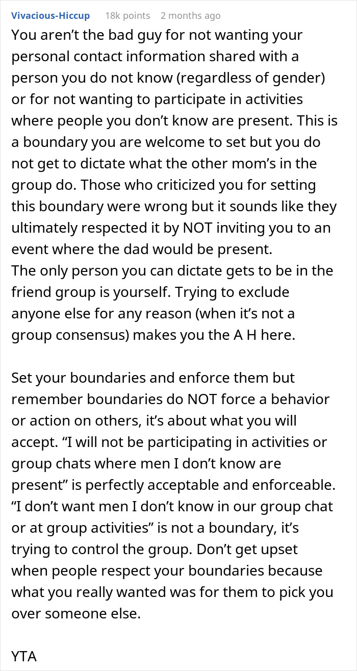 Mom Says She's Uncomfortable With Single Dad Being In Her Mom Group, So They Go On Without Her Mom Says She's Uncomfortable With Single Dad Being In Her Mom Group, So They Go On Without Her