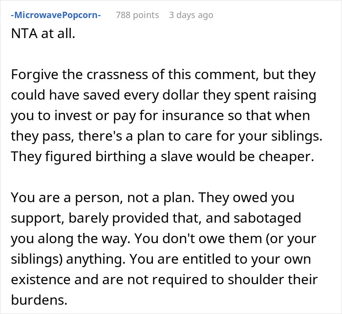 Son Infuriates Parents By Telling Them He Won't Be A Carer For His Two Disabled Siblings Son Infuriates Parents By Telling Them He Won't Be A Carer For His Two Disabled Siblings
