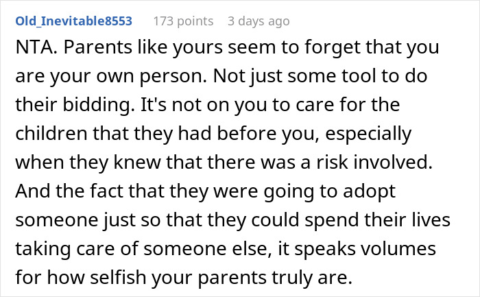 Son Infuriates Parents By Telling Them He Won't Be A Carer For His Two Disabled Siblings Son Infuriates Parents By Telling Them He Won't Be A Carer For His Two Disabled Siblings