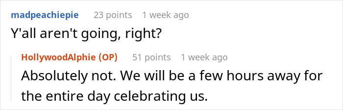 MIL Tries To Guilt-Trip Couple Into Spending Their Anniversary Doing Yard Work For Her, Fails MIL Tries To Guilt-Trip Couple Into Spending Their Anniversary Doing Yard Work For Her, Fails