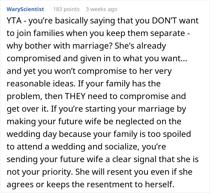 Guy Runs His Wedding ‘Compromise’ Past People Online, Gets Called Out