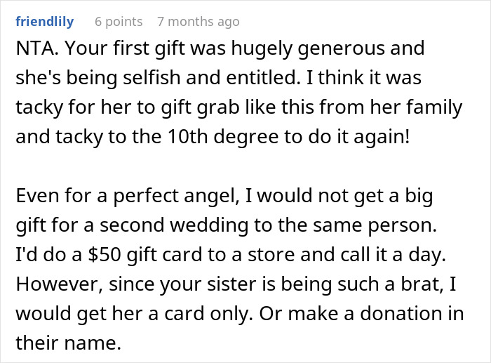 “How I Could Be So Selfish”: Guy Uninvited From Sister’s Wedding Over Gift Conundrum “How I Could Be So Selfish”: Guy Uninvited From Sister’s Wedding Over Gift Conundrum