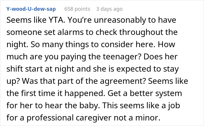 “You Get What You Pay For”: Dad Dragged For Expecting A 16 Y.O. Babysitter To Be Awake All Night “You Get What You Pay For”: Dad Dragged For Expecting A 16 Y.O. Babysitter To Be Awake All Night
