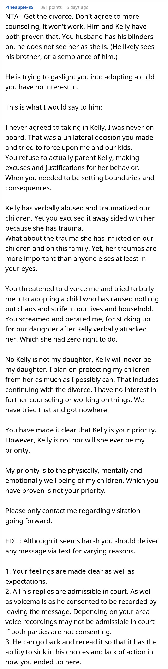 Guy Threatens Divorce Over Wife Wanting To Kick Out His Abusive Niece, She Agrees On The Spot Guy Threatens Divorce Over Wife Wanting To Kick Out His Abusive Niece, She Agrees On The Spot