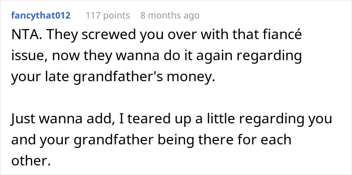 "The Will Is Pretty Airtight": Woman Refuses To Share Inheritance With Family Who Betrayed Her "The Will Is Pretty Airtight": Woman Refuses To Share Inheritance With Family Who Betrayed Her