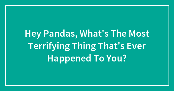 Hey Pandas, What’s The Most Terrifying Thing That’s Ever Happened To You? (Closed)