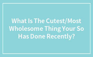 Hey Pandas, What Is The Most Wholesome Thing Your SO Has Done Recently?