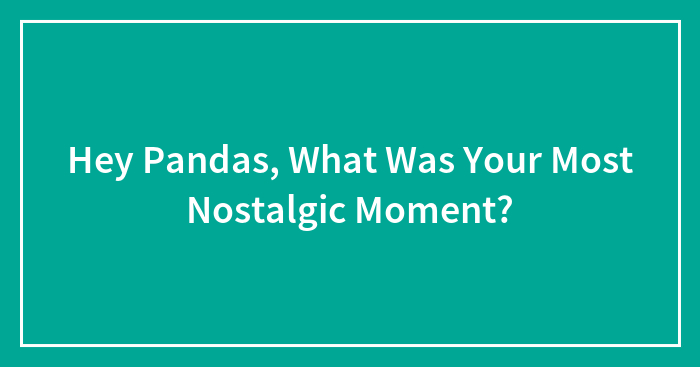 Hey Pandas, What Was Your Most Nostalgic Moment?