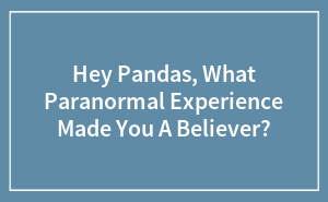 Hey Pandas, What Paranormal Experience Made You A Believer?