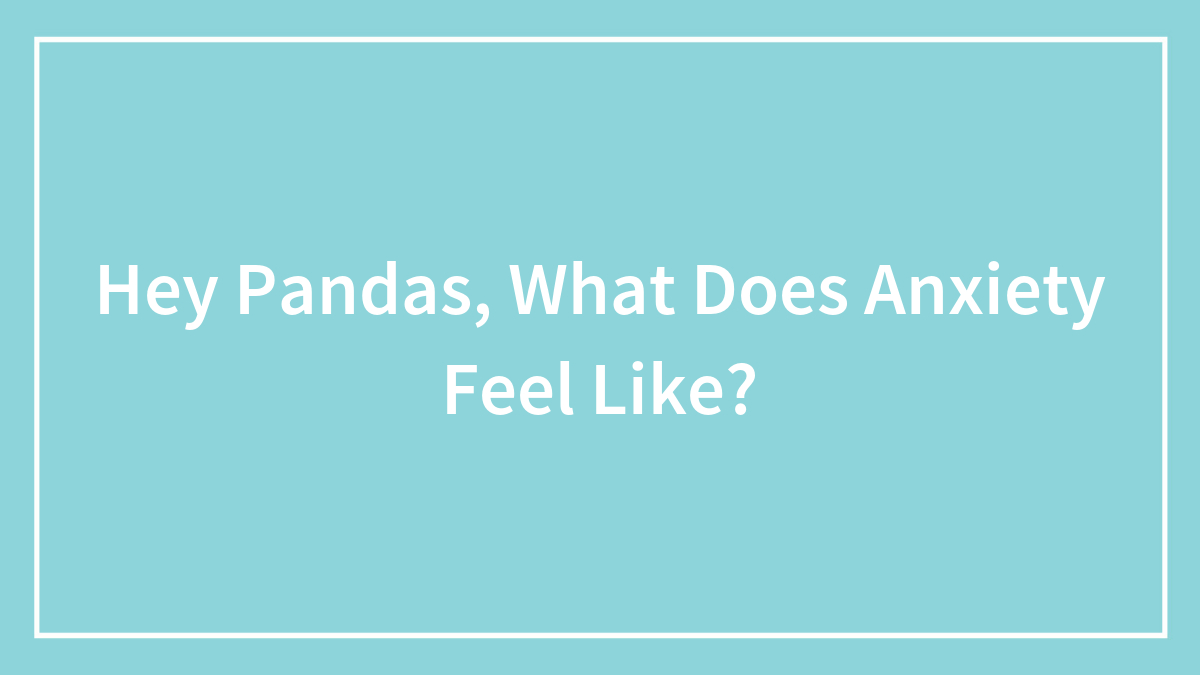 Hey Pandas, What Does Anxiety Feel Like?