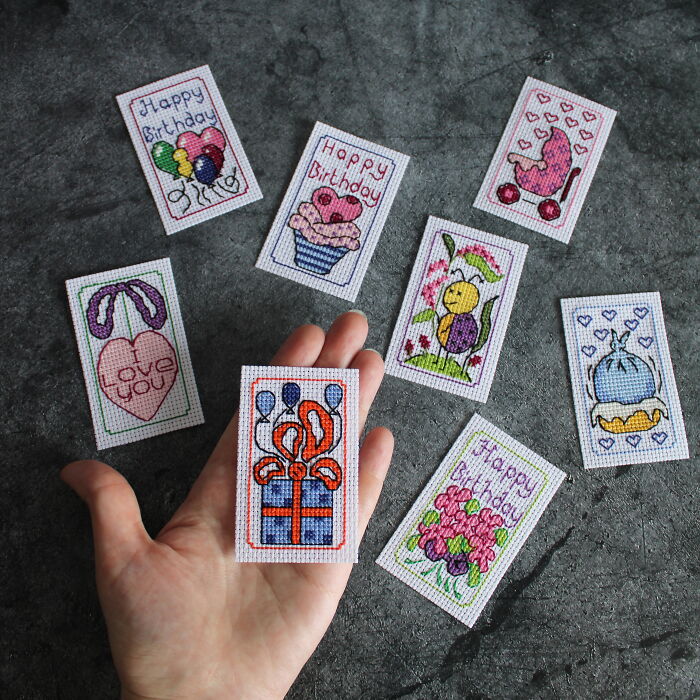 I Created A New Idea For Cross-Stitched Gift Tags (10 Pics)