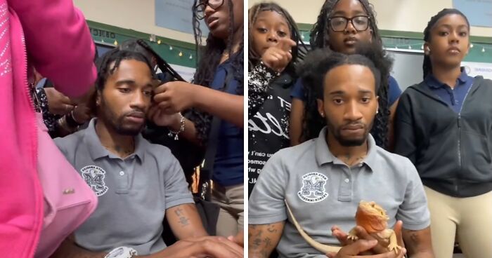 Teacher Sparks Controversy After Posting Video Of Students Unbraiding His Hair, Ends Up Fired