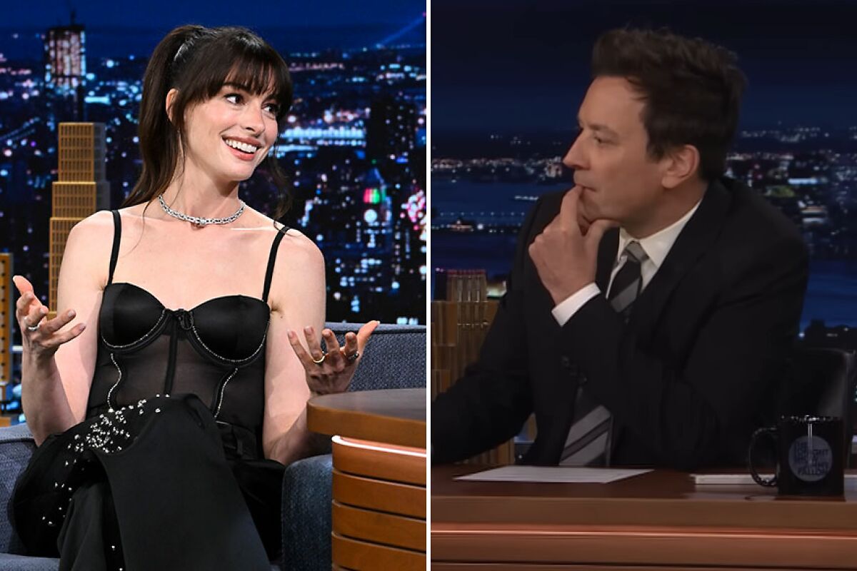 Jimmy Fallon Praised For Quick Reaction After Anne Hathaway's Interview Became Uncomfortable | Bored Panda