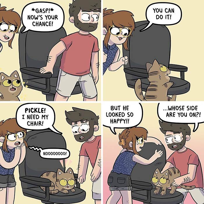Love And Cats: 30 Hilariously Relatable Comics Inspired By This Artist’s Real Life (New Pics)