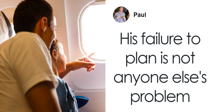 “My Seat Is My Seat”: People Appalled By Dad’s Deceptive Tactics To Sit Next To Kids On Plane