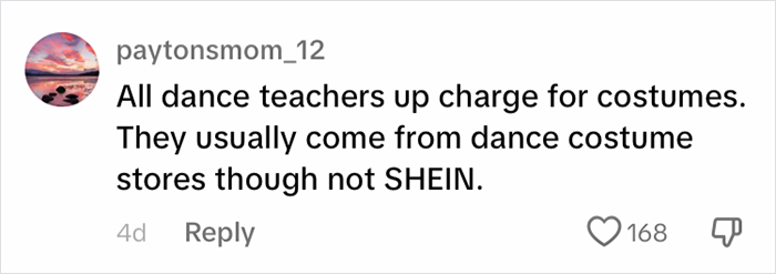 Mom Finds Daughter’s $100 Dance Costume On Shein For $9.50, Publicly Calls Out Dance Studio Mom Finds Daughter’s $100 Dance Costume On Shein For $9.50, Publicly Calls Out Dance Studio