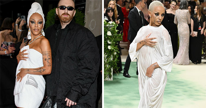 Doja Cat Showed Up In A Soaking Wet Dress To 2024 Met Gala After Leaving Hotel In A Towel