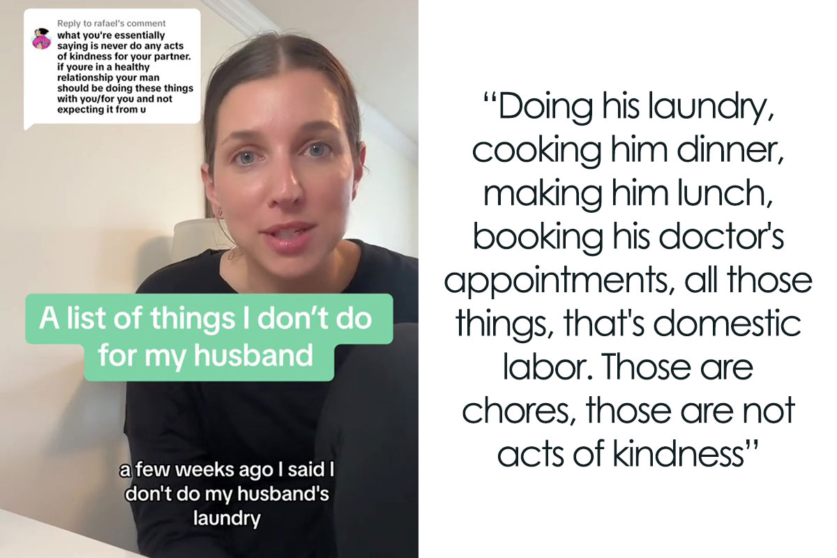 Woman Annoyed People Consider Doing Chores For Her Husband To Be Acts