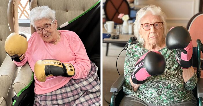 A Guy Makes The Days Better For The Elderly In Senior Homes By Giving Boxing Lessons