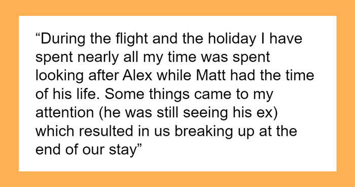 Cheating BF Expects GF To Look After His 2 YO On Flight, She Chooses Business Class Upgrade Instead