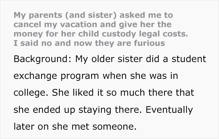 “This Is Insane”: Family Demands Person Go Into Debt To Help Sister Out With Legal Bills “This Is Insane”: Family Demands Person Go Into Debt To Help Sister Out With Legal Bills