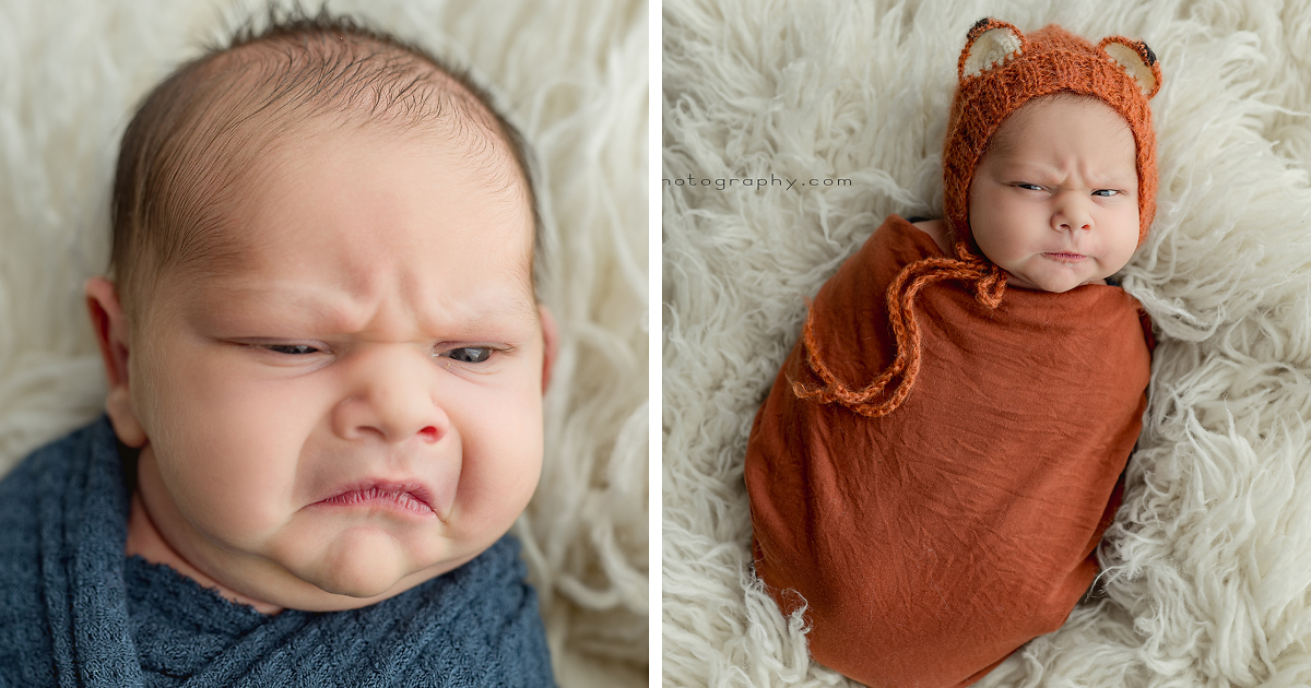 Newborn Grumpy Baby Breaks The Internet With Squishy Cheeks, Zero ...