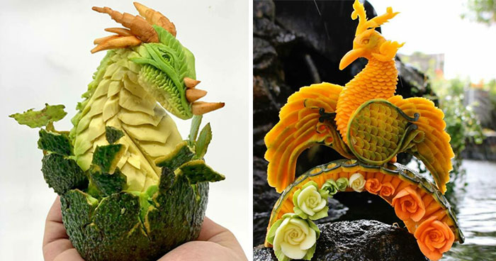 The Art Of Food Carving: 32 Mesmerizing Designs By World Champion Daniele Barresi (New Pics)