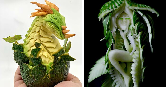 The Art Of Food Carving: 32 Mesmerizing Designs By World Champion Daniele Barresi (New Pics)