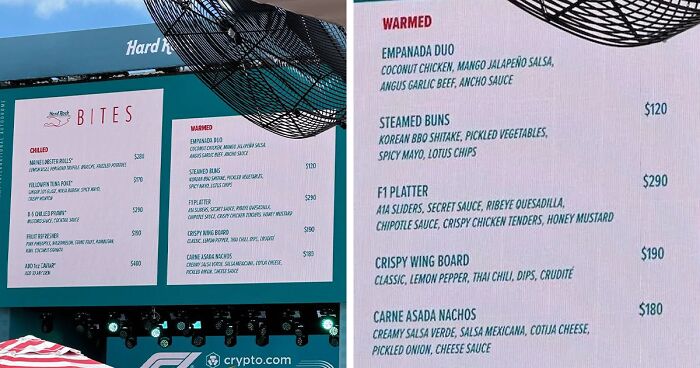 The Menus From Formula 1 Have Gone Viral For All The Wrong Reasons, Here’s How People Reacted