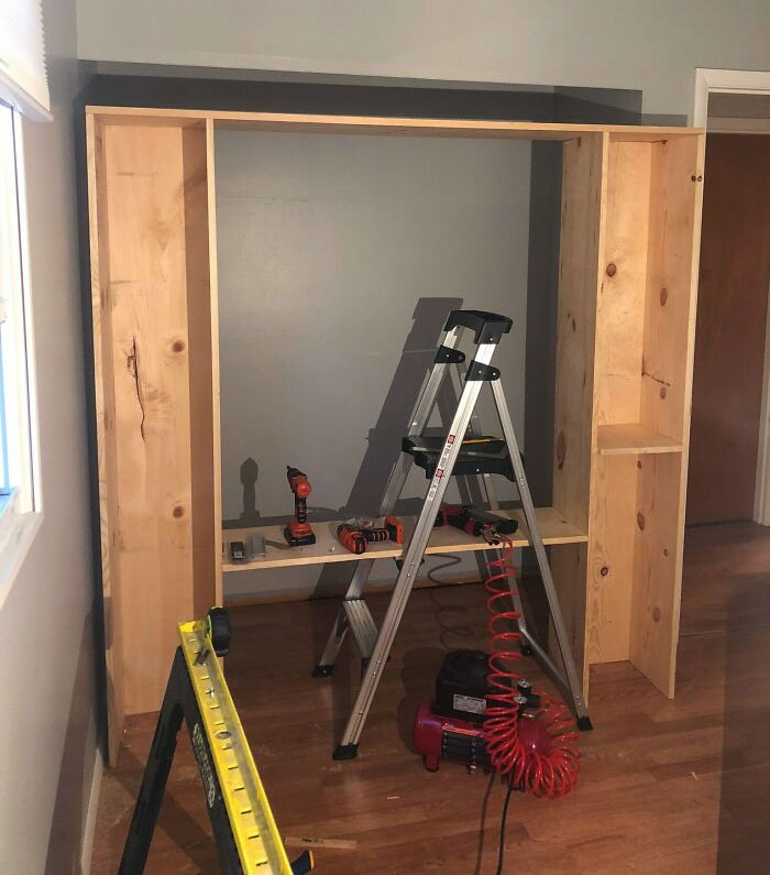 My Brother-In-Law Was So Proud Of The Shelves He Built