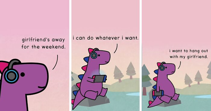 40 Witty And Heartfelt Comics By “Dinosaur Couch” (New Pics)