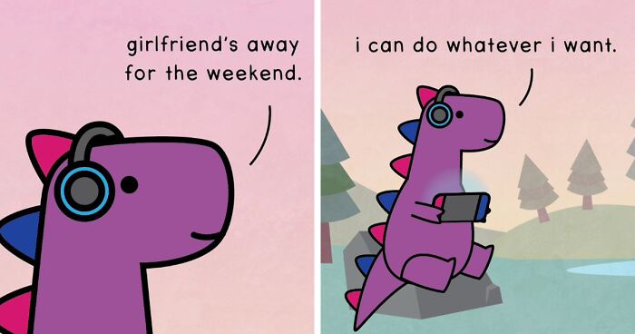 40 New “Dinosaur Couch” Comics Exploring Complex Emotions And Mental Health