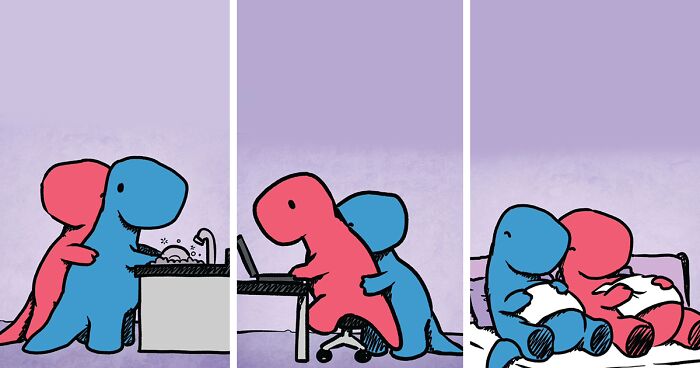 40 Witty And Heartfelt Comics By “Dinosaur Couch” (New Pics)