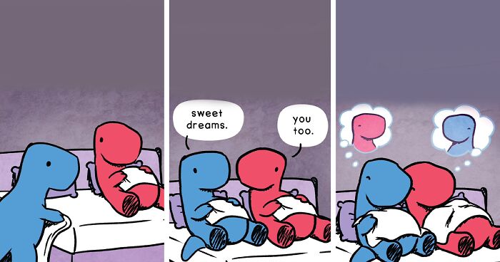 40 New “Dinosaur Couch” Comics Exploring Complex Emotions And Mental Health