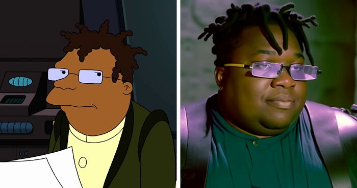 31 Side-By-Side Pics Showing Futurama Characters And Their 80s Sci-Fi Movie Versions