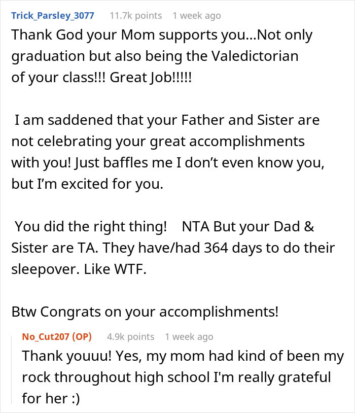 Teen Spites Dad And Sister Who Planned To Skip Her Graduation By Giving Away Their Tickets Teen Spites Dad And Sister Who Planned To Skip Her Graduation By Giving Away Their Tickets