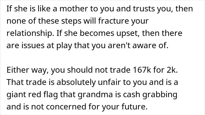“Wants It For Herself”: Person Asks For Advice After Grandma Goes After Their Inheritance “Wants It For Herself”: Person Asks For Advice After Grandma Goes After Their Inheritance