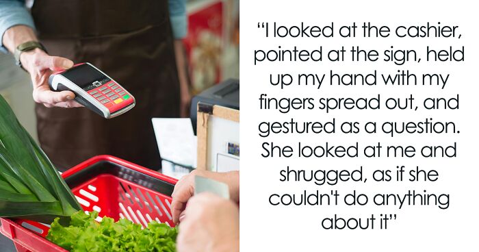 Cashier Is Helpless Against Karen Breaking Checkout Rules, Person In Line Humbles Her Instead