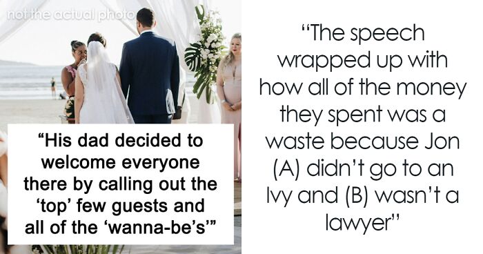 Parents Give Insulting Speech During Son’s Wedding Mocking The Guests And The Groom