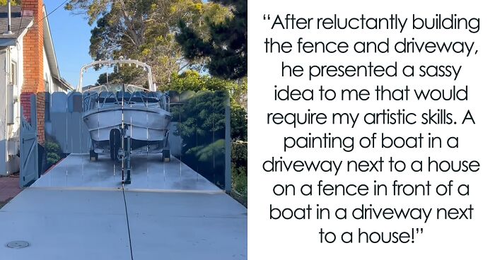 Neighbors Make Boat Owner Hide It From Their Sights, He Strikes Back With A Mural Depicting It