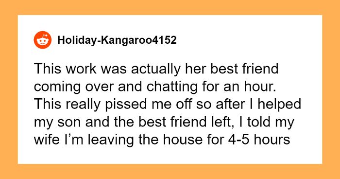 Man Tries To Have One Day Off, Wife “Forgets” Their Agreement, Is Shocked When He Just Leaves